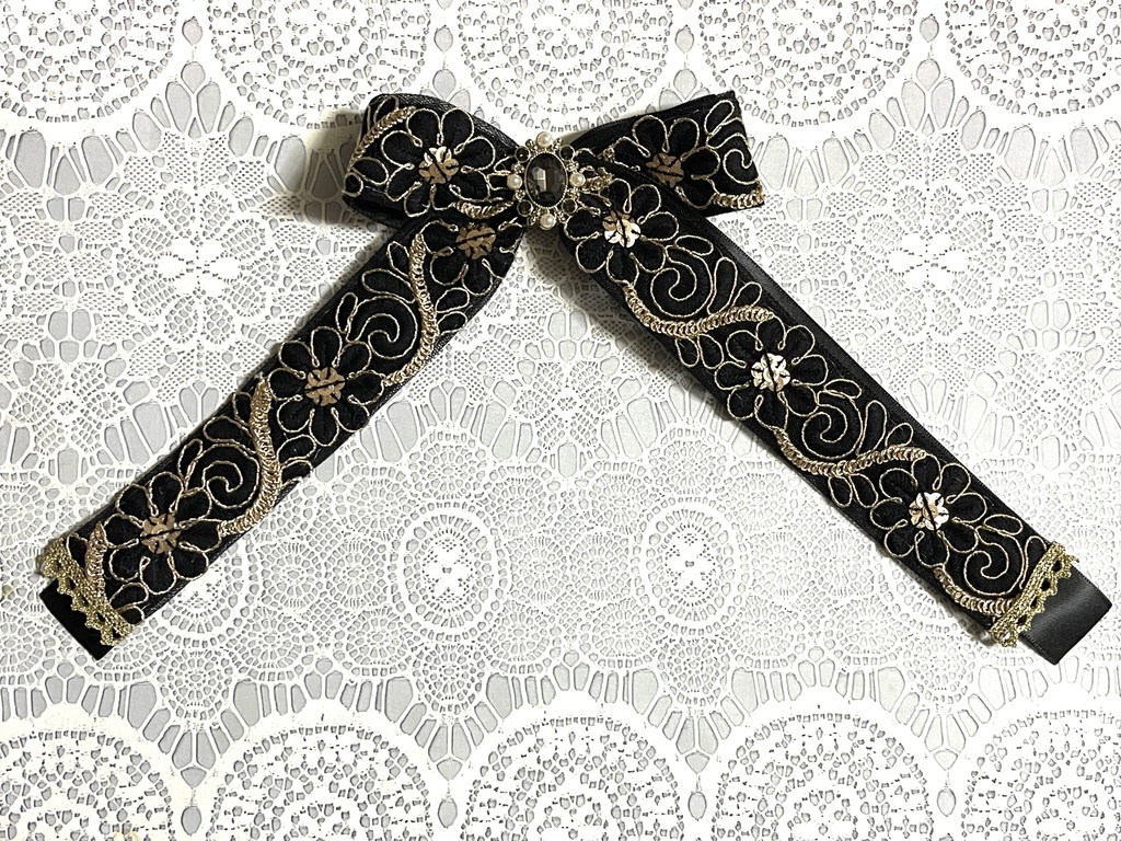 インド刺繍オリジナルリボン(900円+金具)