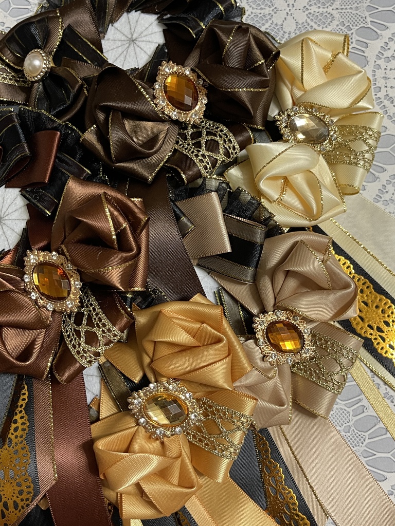 推しカラーロゼット🖤黒ver.38色展開(1〜18)