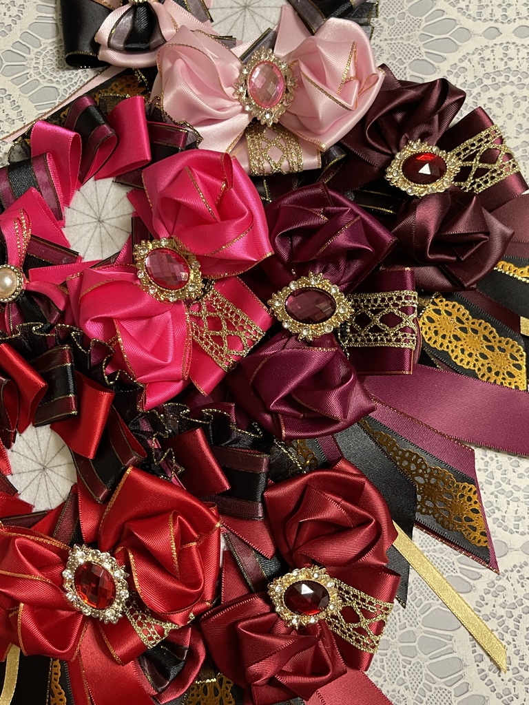 推しカラーロゼット🖤黒ver.38色展開(1〜18)