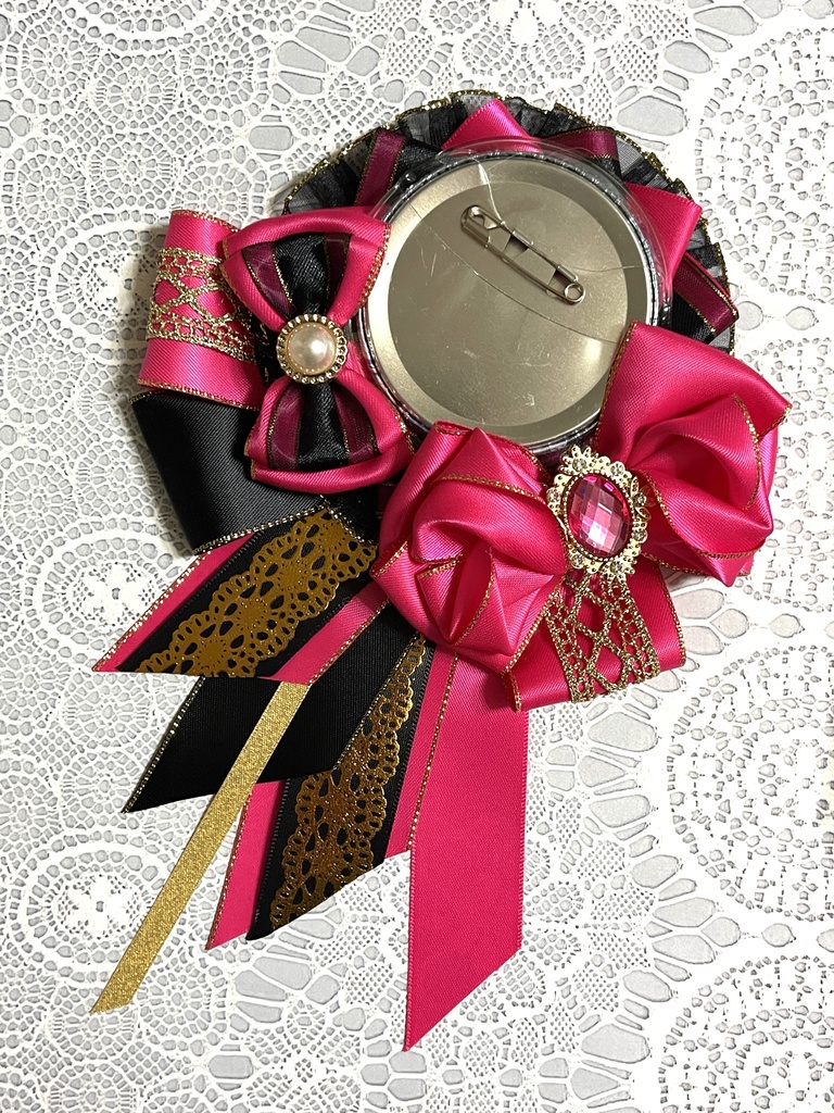 推しカラーロゼット🖤黒ver.38色展開(1〜18)