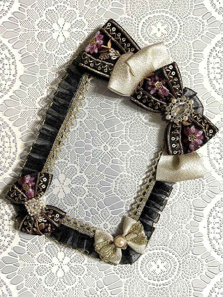 布地インド刺繍硬質デコケース(B7・ブロマイドサイズ)2000円