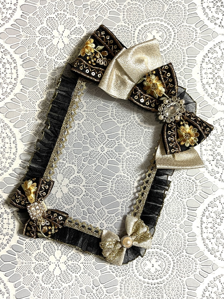 布地インド刺繍硬質デコケース(B7・ブロマイドサイズ)2000円