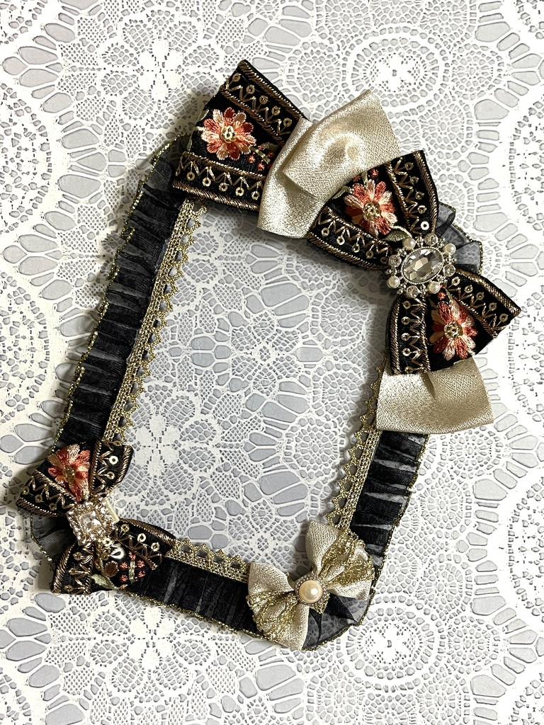 布地インド刺繍硬質デコケース(B7・ブロマイドサイズ)2000円