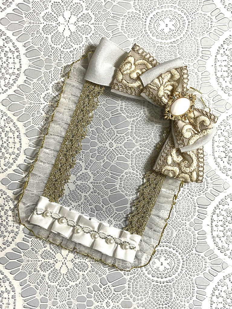 チュールインド刺繍硬質デコケース(B7・ブロマイドサイズ)2000円