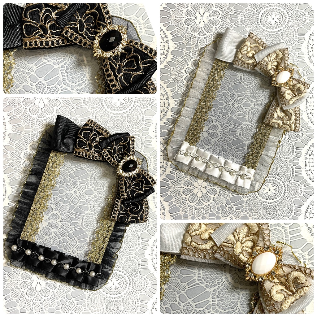 チュールインド刺繍硬質デコケース(B7・ブロマイドサイズ)2000円