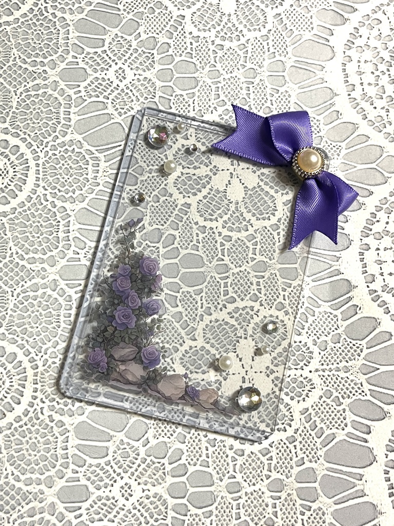 シンプル💐硬質デコケース(B8・トレカサイズ)16種類