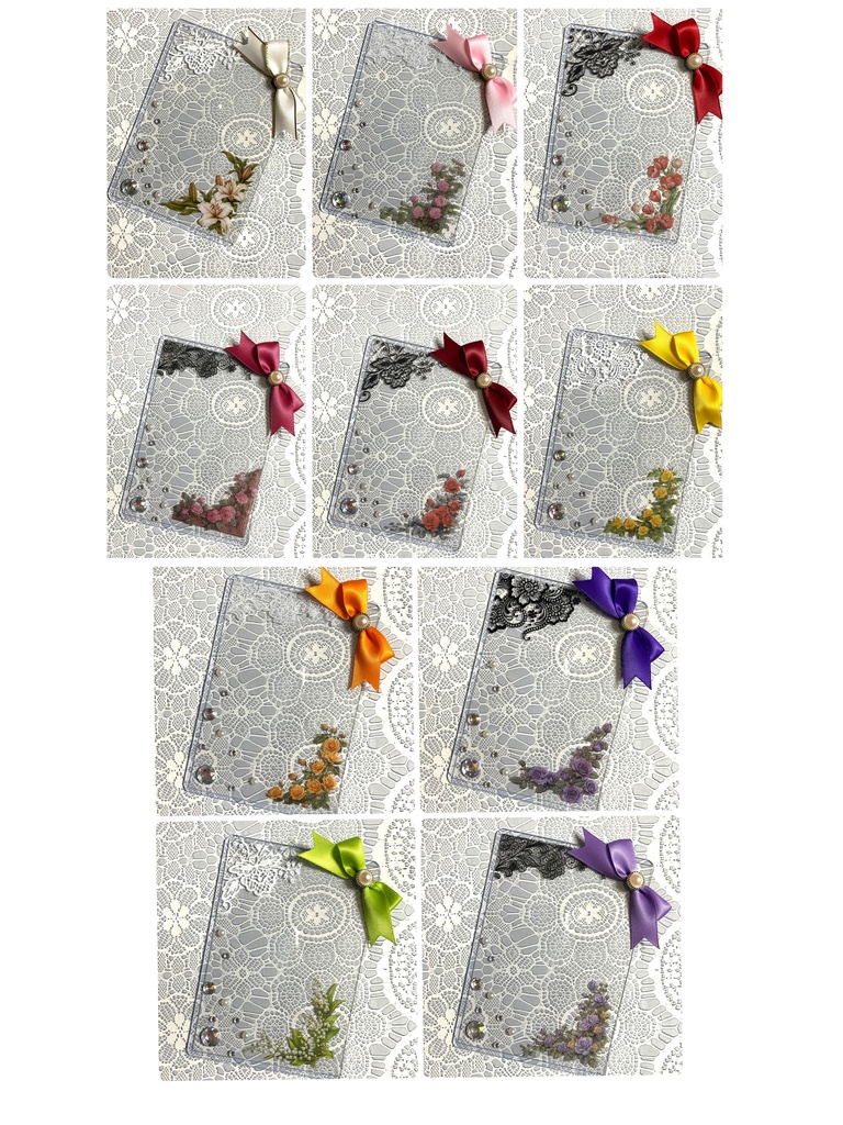 シンプル💐硬質デコケース(B7・ブロマイドサイズ)10種類