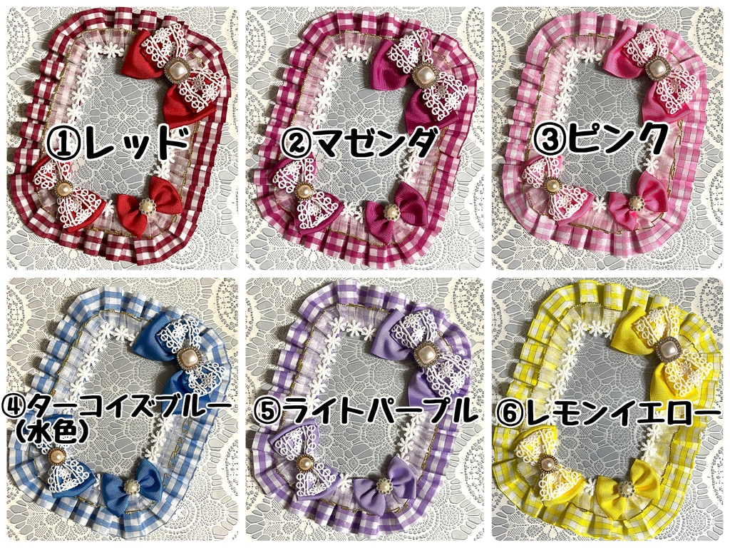 チェックレース硬質デコケース(B7・ブロマイドサイズ)1900円