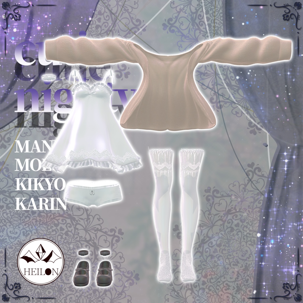 【4アバター対応】cutie nightwear