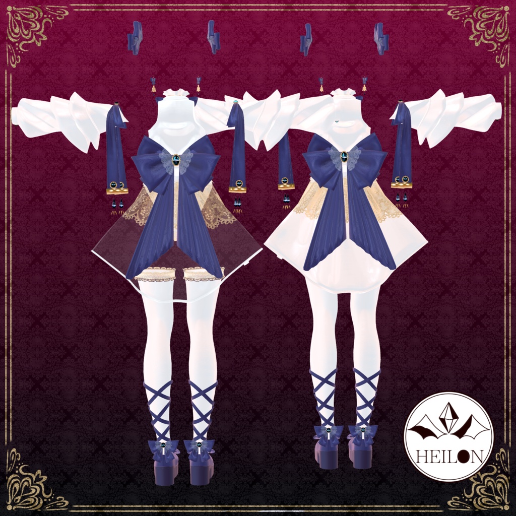 【9アバター対応】silky dress