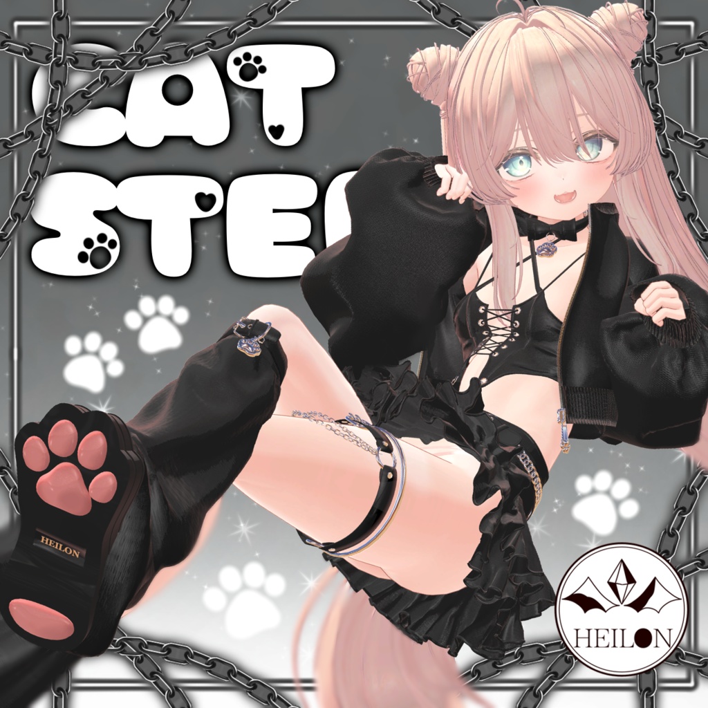 【10アバター対応】Cat Step 