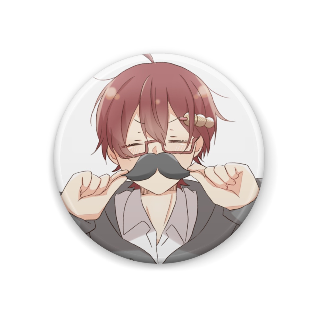 ひげ付きダンゴ 缶バッチ