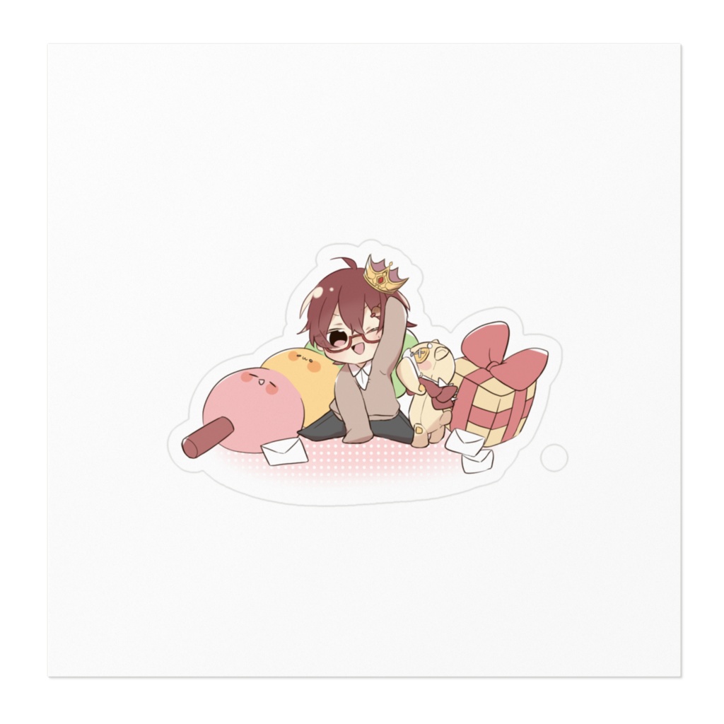 王冠とダンゴさん ステッカー