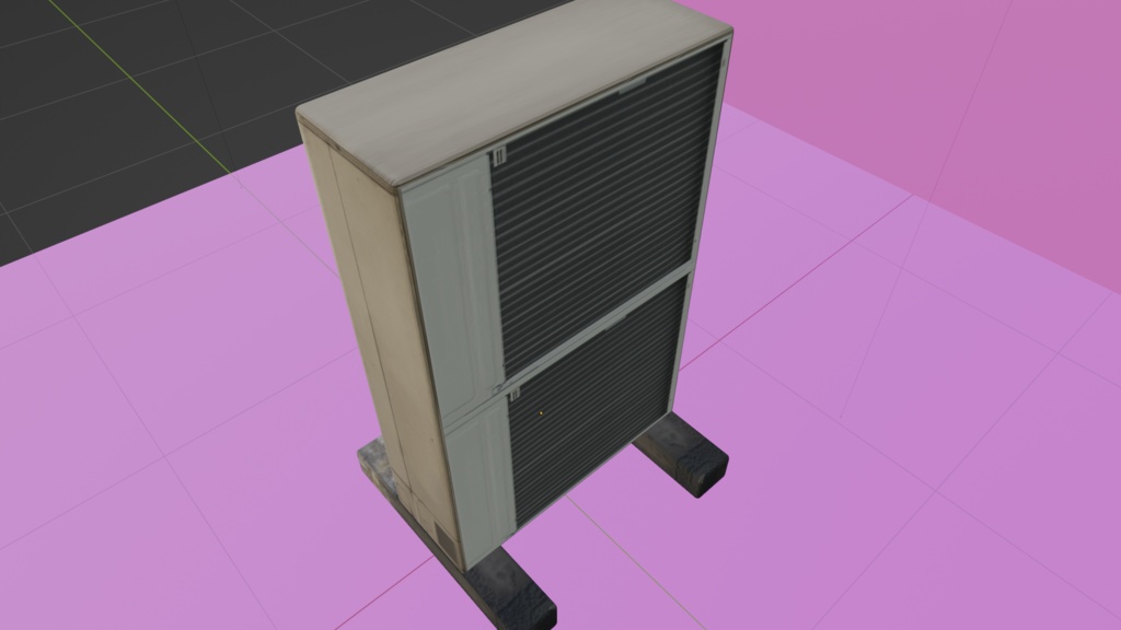 【3D小道具】汚れた室外機 JAPAN