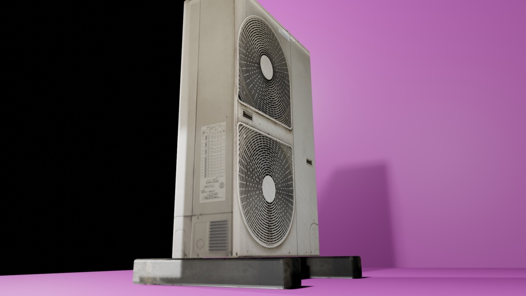 【3D小道具】汚れた室外機 JAPAN