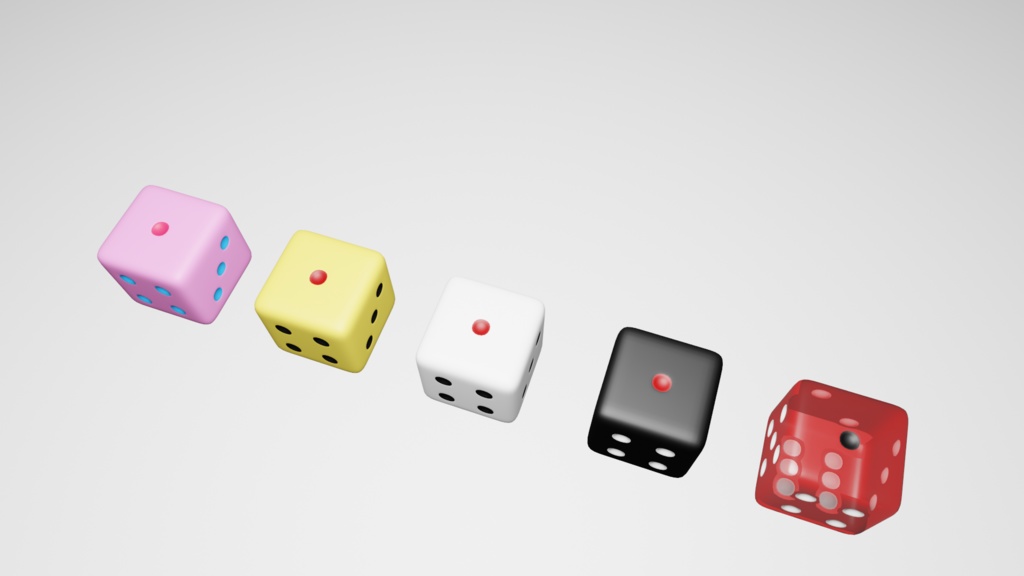 サイコロ(6色セット)