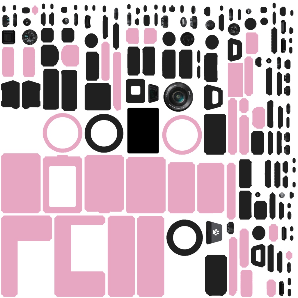 【3D小道具】ピンクの一眼レフカメラ