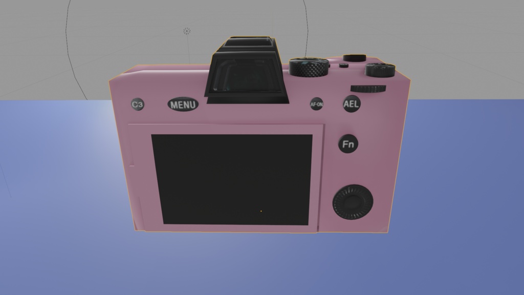 【3D小道具】ピンクの一眼レフカメラ