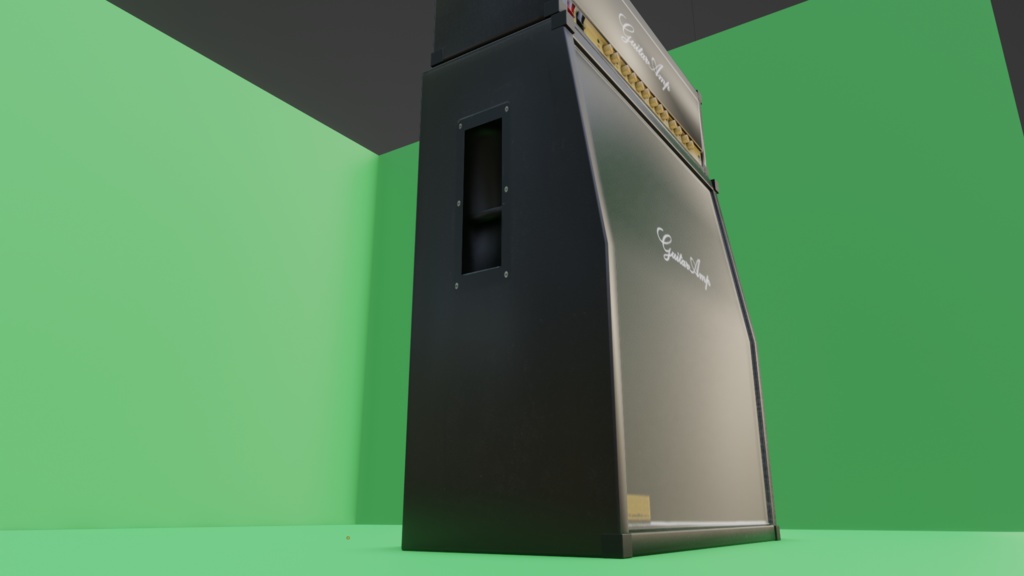 【3D小道具】ギターアンプ ヘッド+キャビ