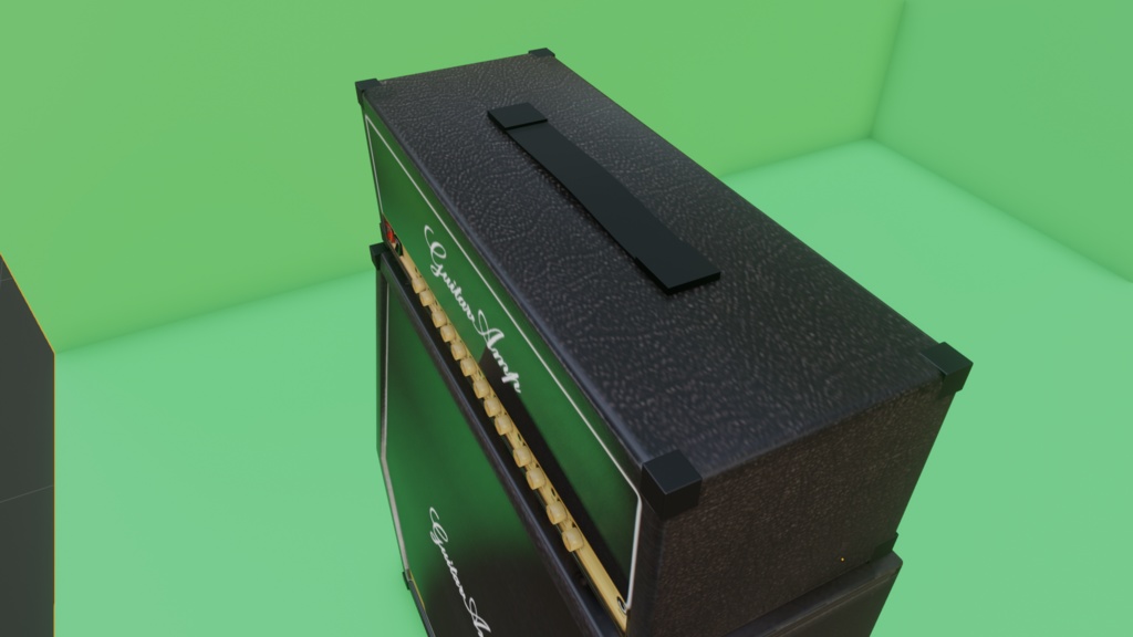 【3D小道具】ギターアンプ ヘッド+キャビ