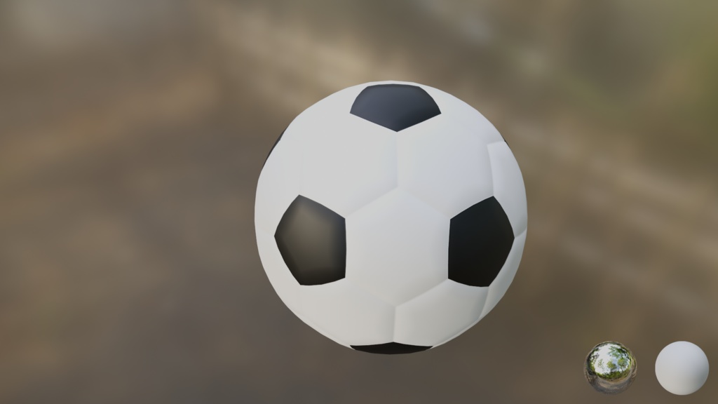 【3D小道具】サッカーボール(ハイポリ、ローポリセット)