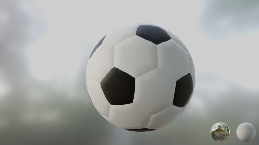 【3D小道具】サッカーボール(ハイポリ、ローポリセット)