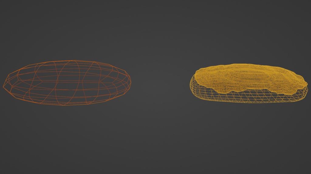 【3D小道具】エクレア(ハイポリ、ローポリセット)