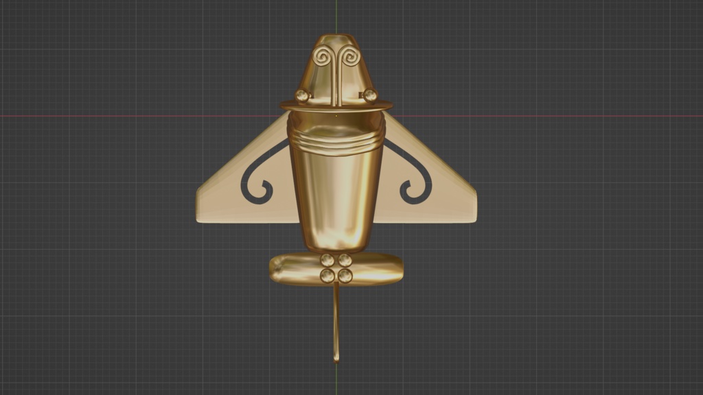 【3D小道具】黄金ジェット(オーパーツ)