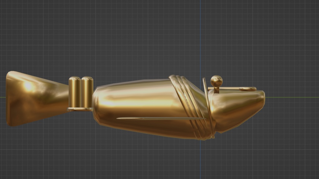 【3D小道具】黄金ジェット(オーパーツ)