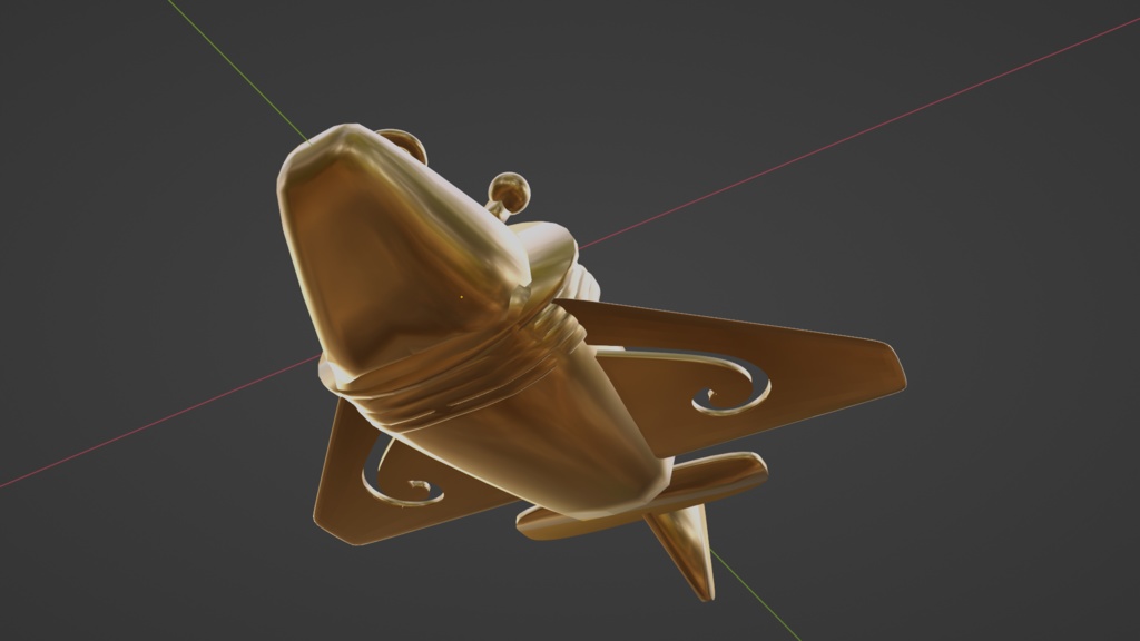 【3D小道具】黄金ジェット(オーパーツ)
