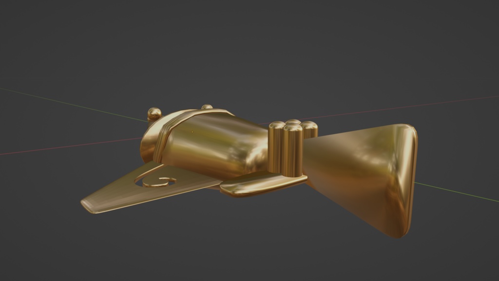 【3D小道具】黄金ジェット(オーパーツ)