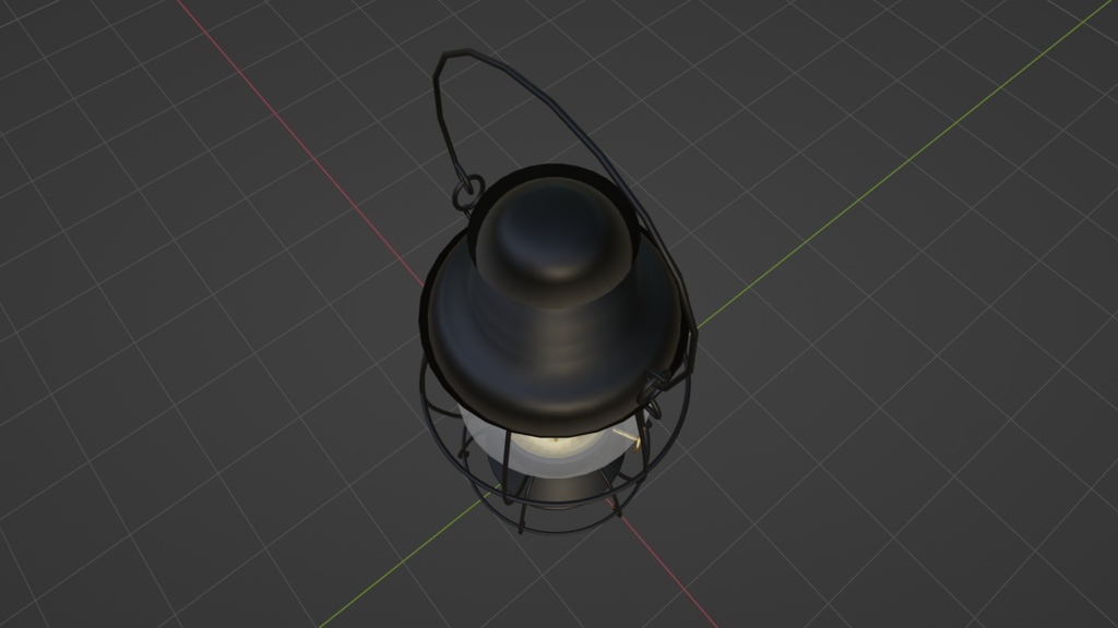 【3D小道具】男のランタン