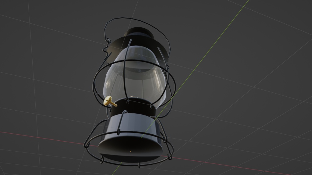 【3D小道具】男のランタン