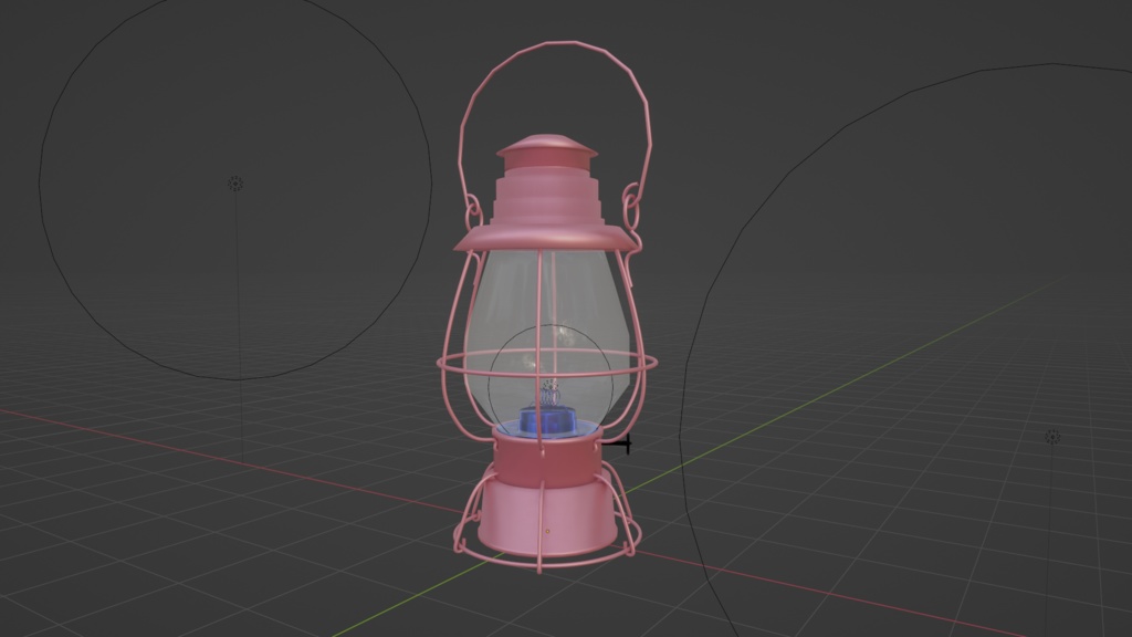 【3D小道具】ピンクのランタン