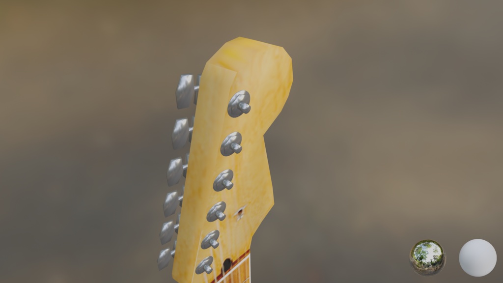【3D小道具】エレキギター(ローポリ) ストラト