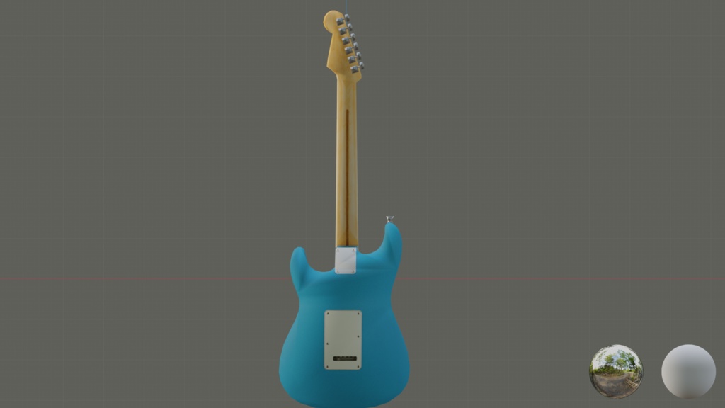 【3D小道具】エレキギター(ローポリ) ストラト