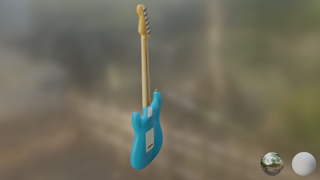 【3D小道具】エレキギター(ローポリ) ストラト