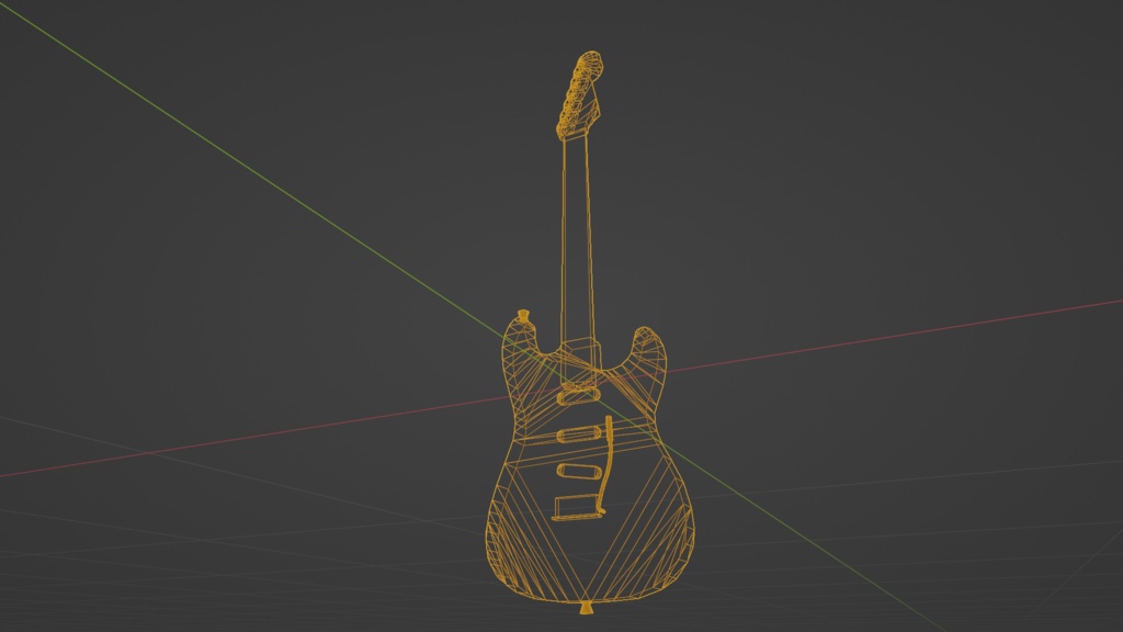 【3D小道具】エレキギター(ローポリ) ストラト