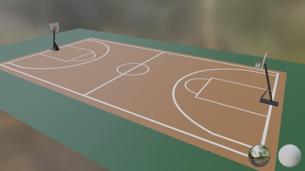 【3Dステージ】バスケットボールコート(公式試合用)