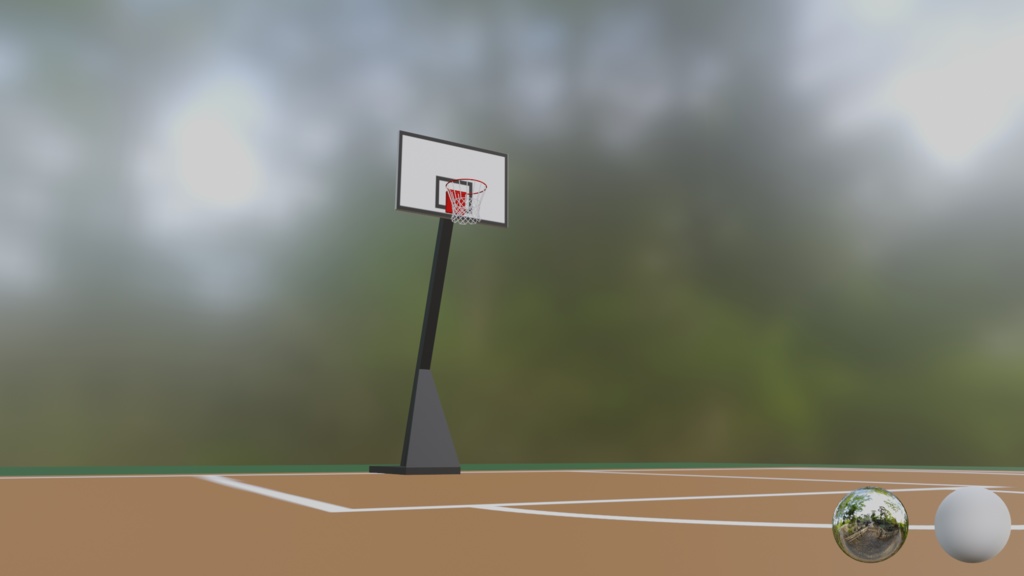 【3Dステージ】バスケットボールコート(公式試合用)