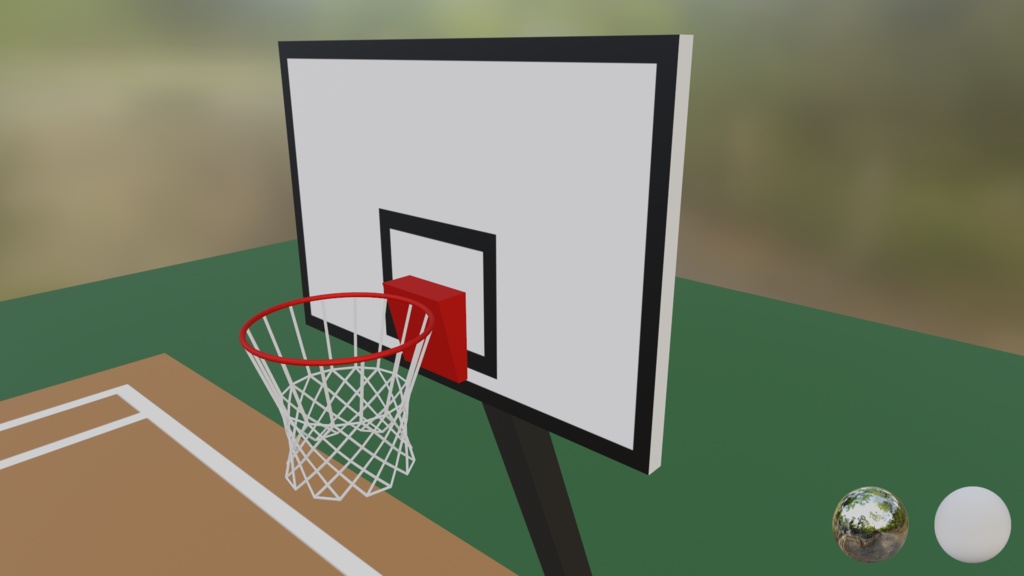 【3Dステージ】バスケットボールコート(公式試合用)