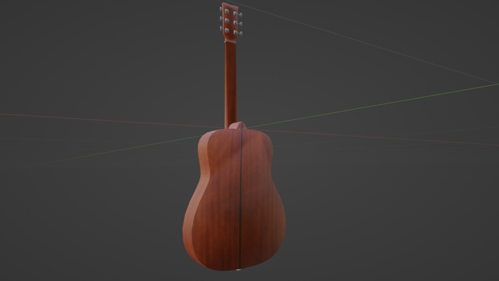 【3D小道具】アコギ(ローポリ)