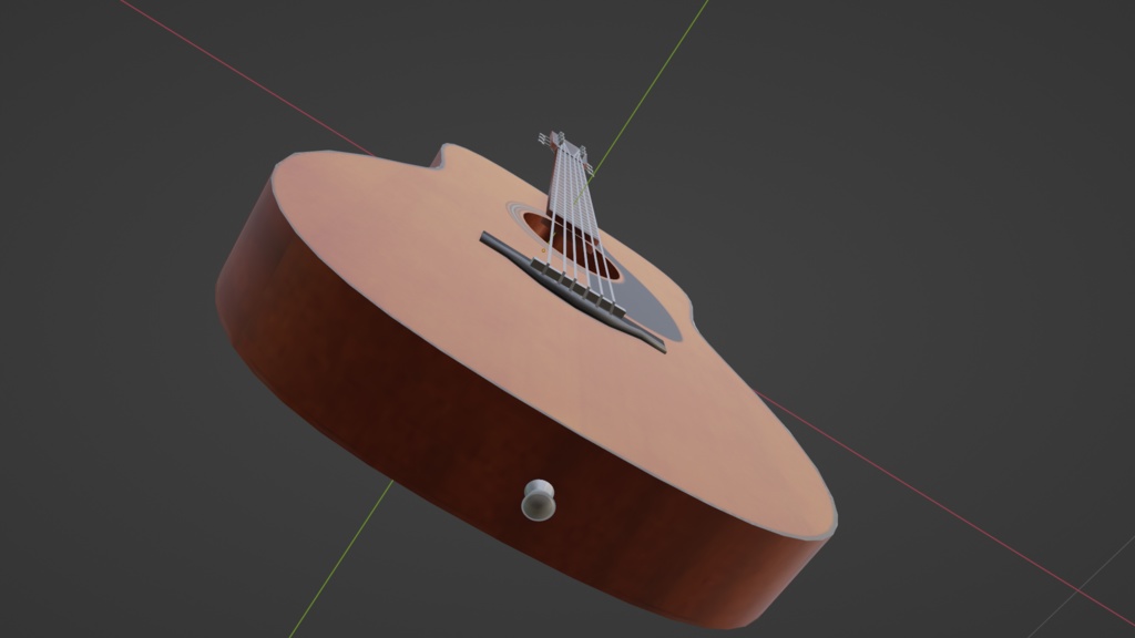 【3D小道具】アコギ(ローポリ)