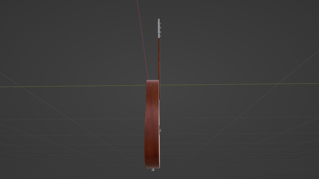 【3D小道具】メイドインジャパンアコギ(ローポリ)