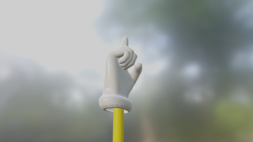 【3D小道具】ハンド指示棒(ローポリ)アーマチュア入り