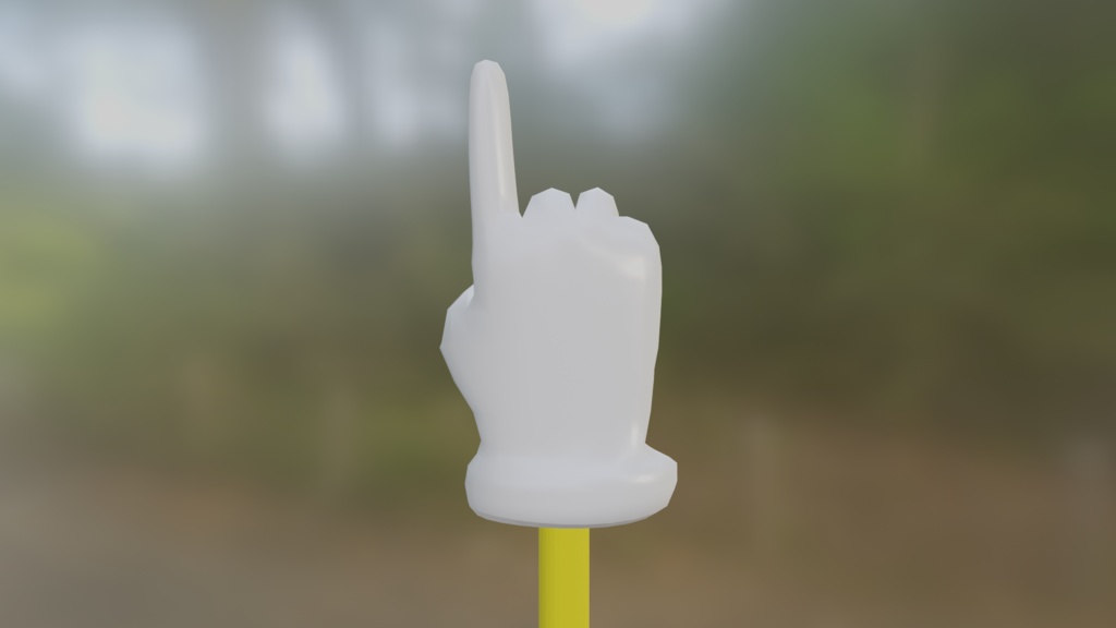 【3D小道具】ハンド指示棒(ローポリ)アーマチュア入り