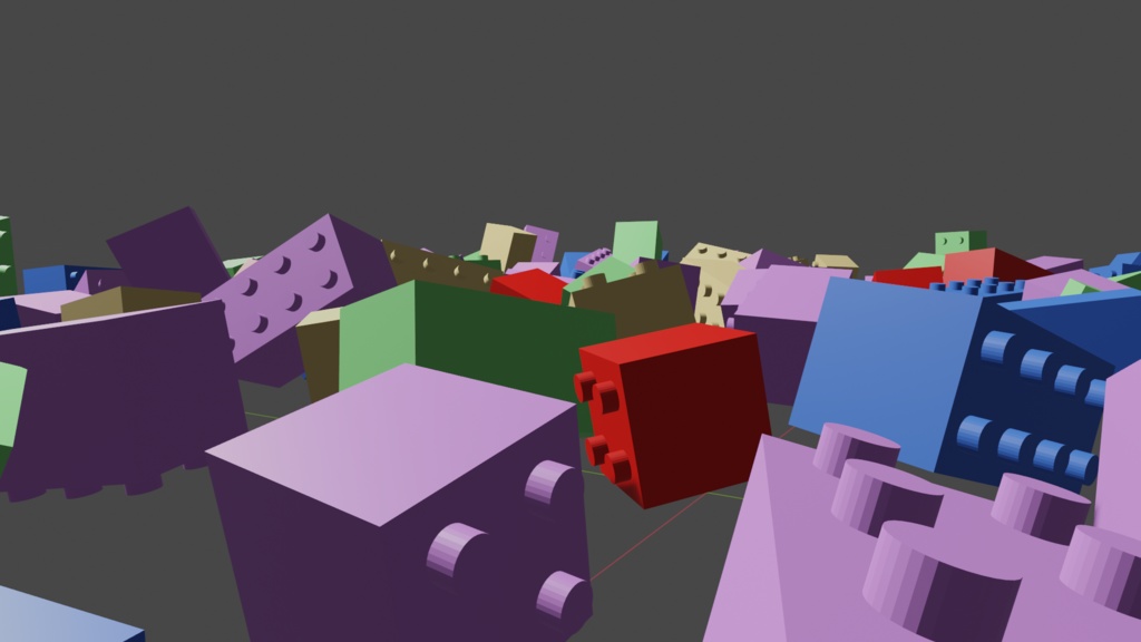 【3D小道具】散らかったおもちゃのブロック