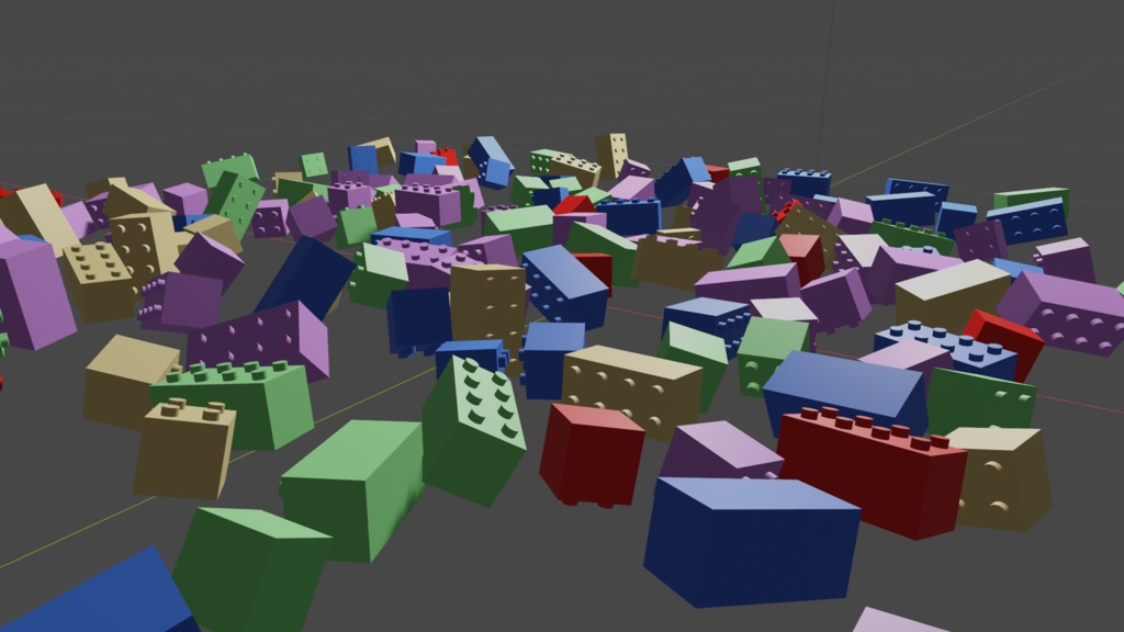 【3D小道具】散らかったおもちゃのブロック
