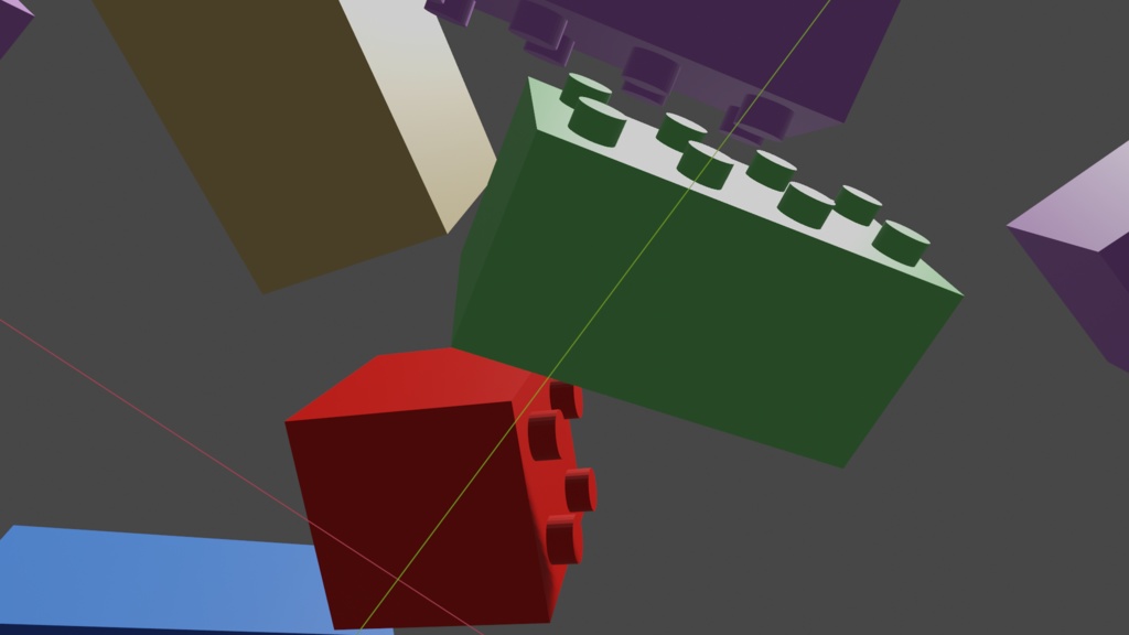 【3D小道具】散らかったおもちゃのブロック