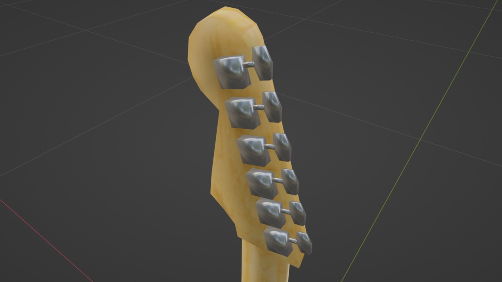 【3D小道具】エレキギター(ローポリ)赤